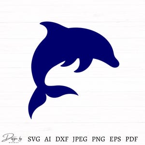 Dolphin Svg, Dolphin Clipart, Dolphin Silhouette, Dolphin Svg File for Cricut, Dolphin Cut File, Beach Svg, Summer Svg, Instant Download