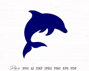 Dolphin Svg, Dolphin Clipart, Dolphin Silhouette, Dolphin Svg File for Cricut, Dolphin Cut File, Beach Svg, Summer Svg, Instant Download