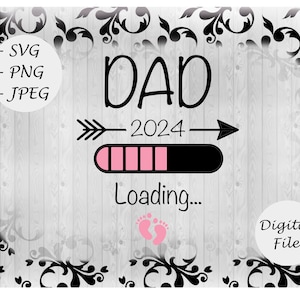 Dad Laden 2024 pink - Sofortiger digitaler Download, svg, png und jpg Dateien! Geschenkidee!
