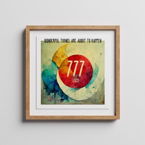Angel numbers series 777 luck, digital wall print, Gallery wall print set, Printable gallery wall, Digital download