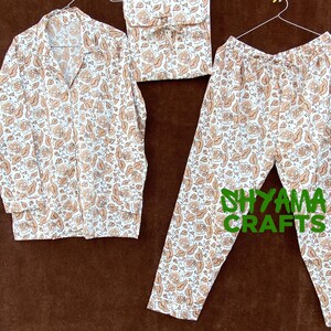 Cotton Sleepwear Pajama Set Cotton Lounge wear, Women And Men&#39;s Night Wear Cotton Pajama Set, Bridesmaid Night Wear Pajama set