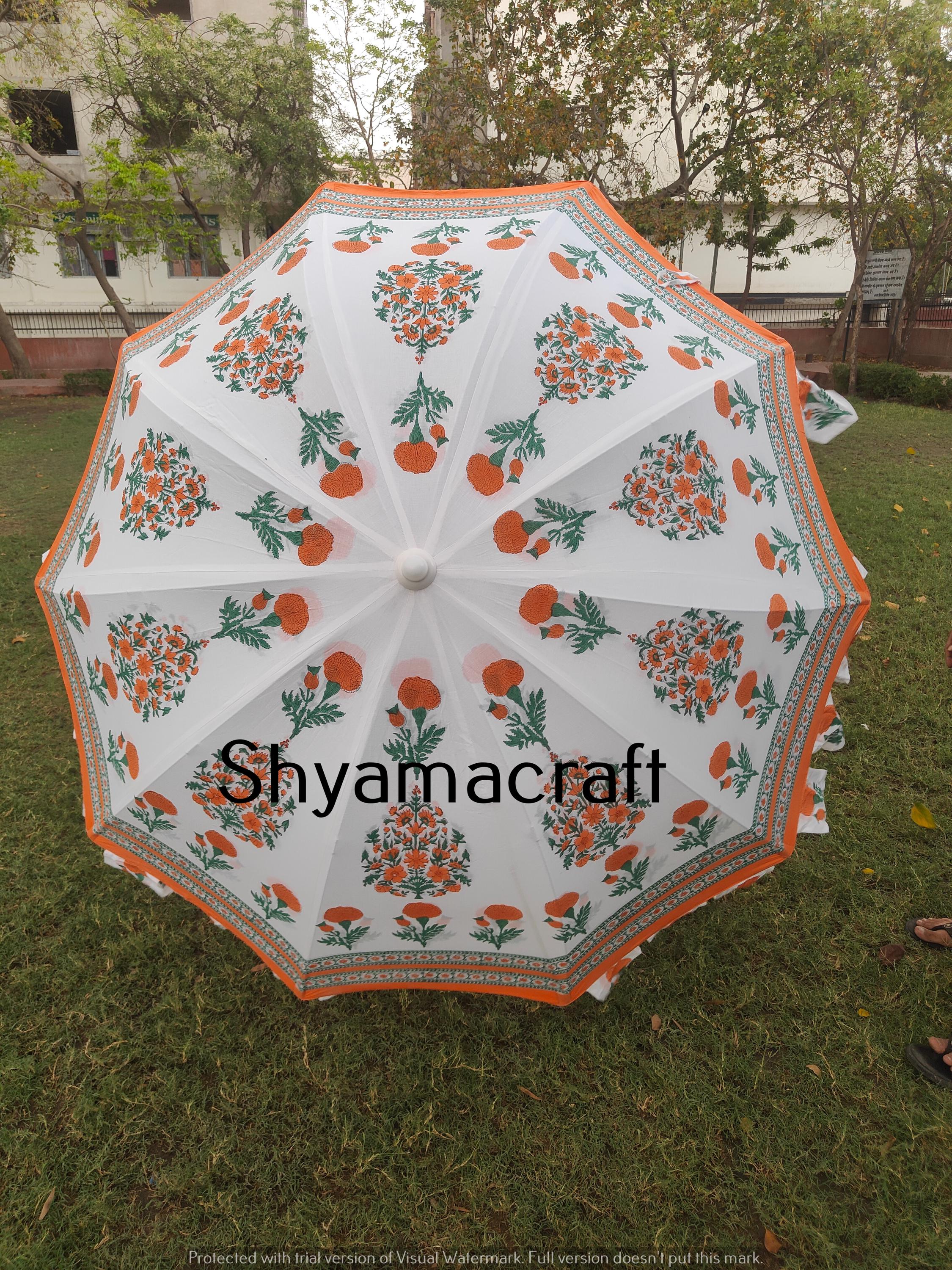 Jardin indien fait à la main Patio parasol de jardin coton parasol pare-soleil P