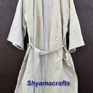 Women Kantha Kimono, Handmade Women Night Maxi Dress,  uilted Bath Robes