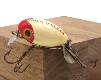 Vintage Lure, Fred Arbogast, Hula Popper, Fishing Lure, Vintage Bass Lure,  Spin Casting, Fishing Tackle, Jitterbug. Green Parrot, Gift Idea 