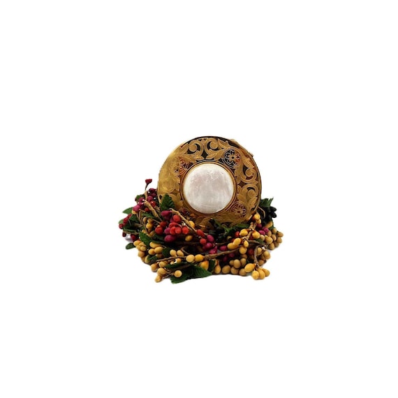 1960s Elgin American Gold Etched Powder Compact - image 1