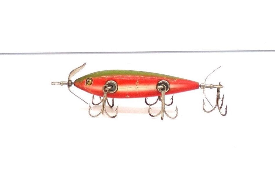 Heddon Mid Century Vintage Super Sonic Fishing Lure is Gray and