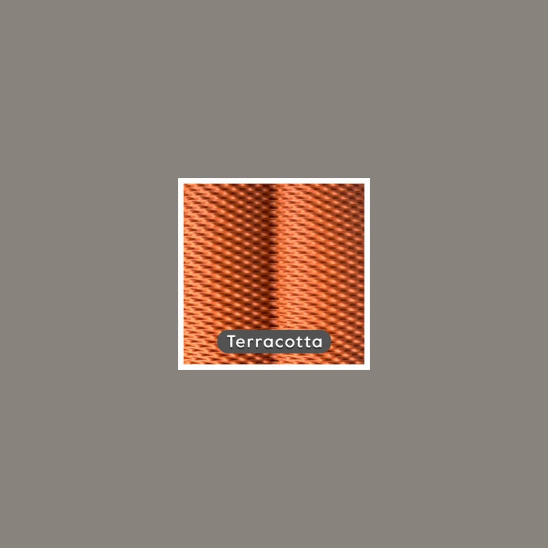 Colour options of the lampshade showing: Terracotta (Deep Orange/Brown)