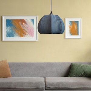 Lampshade (in Slate colour) shown in example living room area.