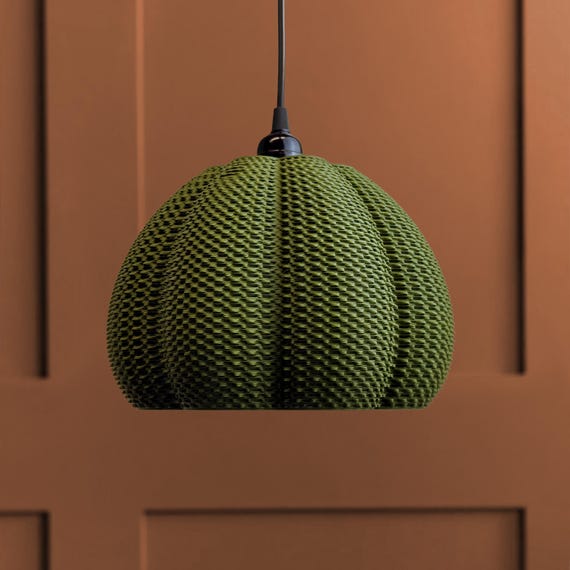 Sea Urchin Inspired Lampshade | 18+ Colours | 4 Sizes | Artistic 3D Printed Light | LED Pendant Lamp shade