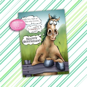 Humorvolle Geburtstagskarikatur als digitale, druckbare E-Card!