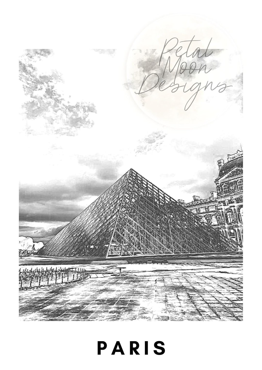 Paris City Sketch A4 L Digital Instant Download L Digital Etsy