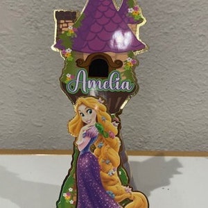Rapunzel favor boxes, Tangled favor boxes, Princess favor boxes, candy treats boxes, princess party decor, princess birthday boxes