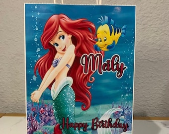 Mermaid Party Candy Bags, Ariel Mermaid Party bags, Party Favor Bags, Princess Party Favor Bags, Princess Party Bags, Mermaid Party Bags.