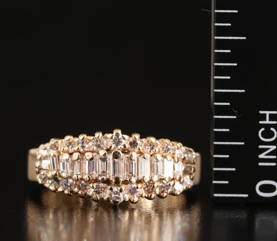 14K 0.80 CTW Natural Diamond Statement Ring, Size… - image 2