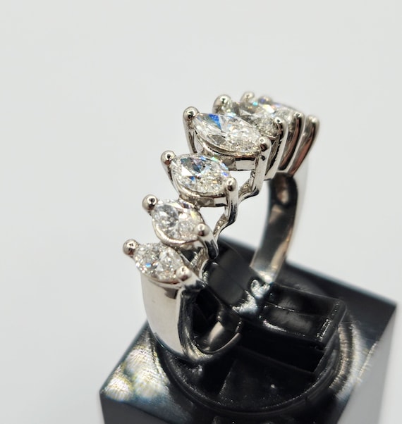 950 Platinum 1.2 CTW Natural Diamond Pyramid Ring