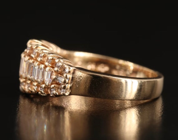 14K 0.80 CTW Natural Diamond Statement Ring, Size… - image 5