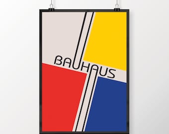 Bauhaus Printable Wall Art, Exhibition Poster, Bauhaus Art Print, Bauhaus Poster, Bauhaus Home Decor, Bauhaus Retro Print, Vintage Poster