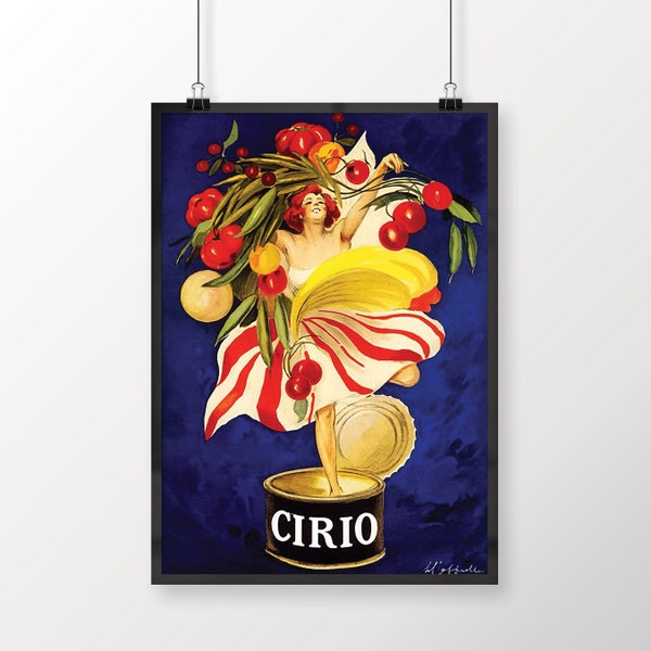 Cirio Italy Vintage Food&Drink Poster, Italian Food Print, Housewarming Gift, Cooking Gift, Italian Vintage Food, Printable Kitchen Decor