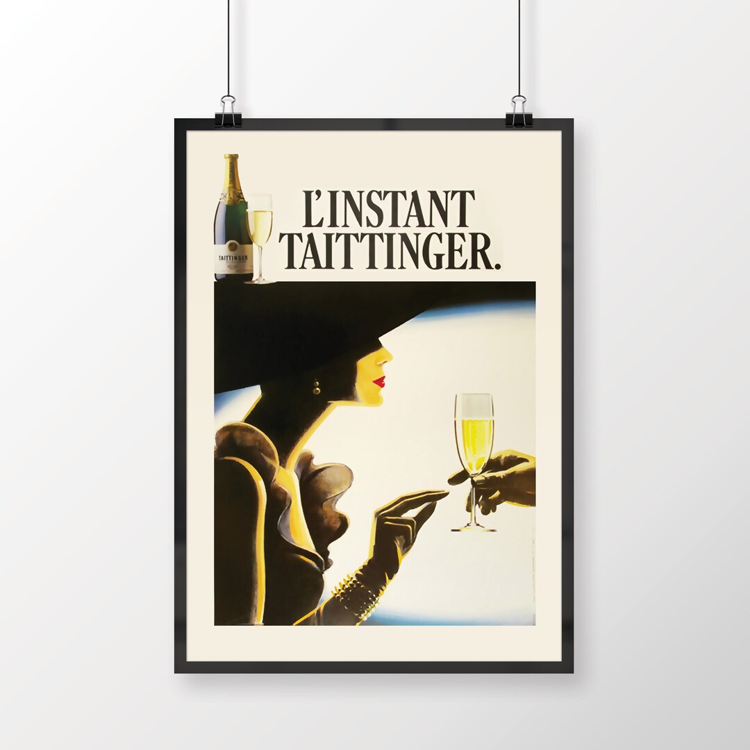 L'instant Taittinger Champagne. Printable Wall Art. Champagne Print
