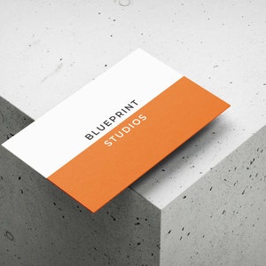 Professional Business Card Template, Minimalist Business Cards, Orange, Line, Business Card, Calligraphy, Editable Business Card, Printable