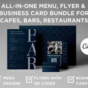 Capa de modelo de menu de restaurante, Canva de menu de comida, cartão de menu, modelo de menu de cafeteria, menu minimalista, menu elegante, código QR de menu, impressão A4