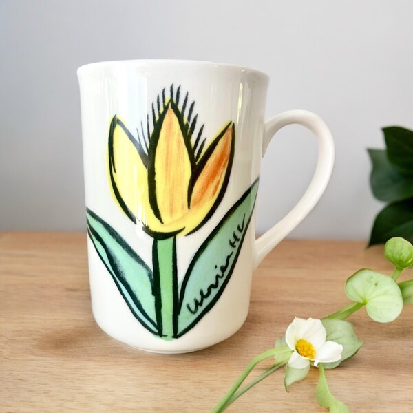 Ulrica Hydman Vallien Kosta Boda Rare Vintage Tulipa Tulip tea mugs