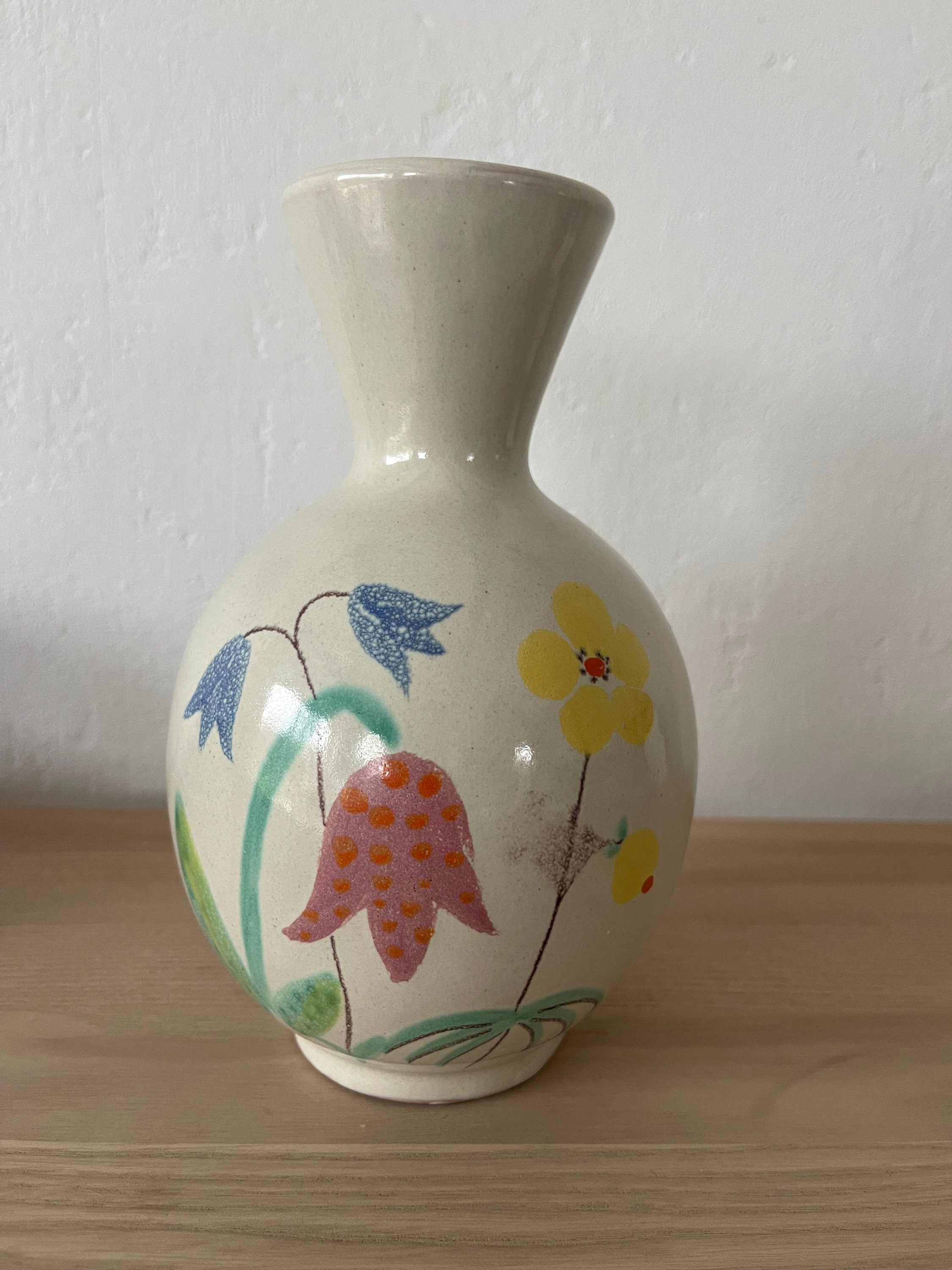 工芸品  Pampula vase 90mm Anna Lisa Thomson Ängsblom Vase, Uppsala Ekeby Swedish Pottery - Etsy
