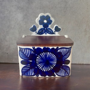 an21 アラビア ARABIA 塩ケース 壁掛け塩入れ 木の蓋 北欧ビンテージ