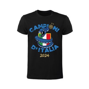 T-shirt Inter celebrativa scudetto 2024 adulti e bambini 20 esimo scudetto immagine 1