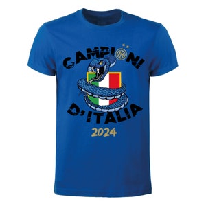 T-shirt Inter celebrativa scudetto 2024 adulti e bambini 20 esimo scudetto Royal