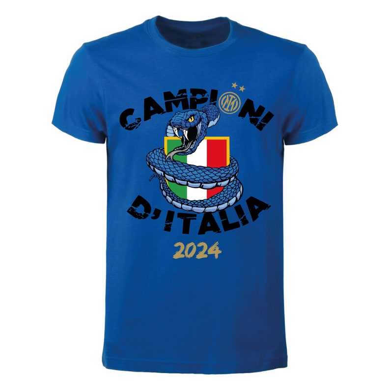 T-shirt Inter celebrativa scudetto 2024 adulti e bambini 20 esimo scudetto Royal