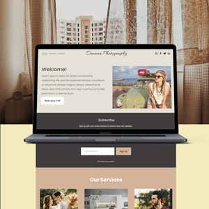 Squarespace Website Template | Modern, Simple, Elegant, Aesthetic, Responsive Template for Agency Photography or Portfolio based Businesses