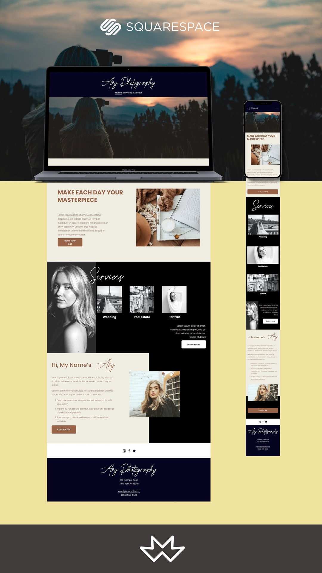 Squarespace Website Template | Modern, Simple, Elegant, Responsive ...