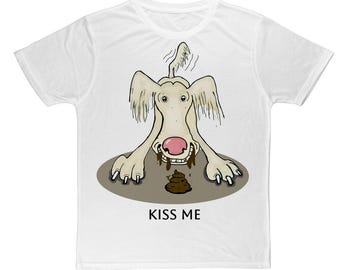 Kiss Me Dog Klasyczna koszulka dla dorosłych z nadrukiem sublimacyjnym
