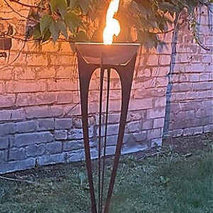 LIMITED EDITION - Candle in concrete on steel in patina look - handmade in Berlin