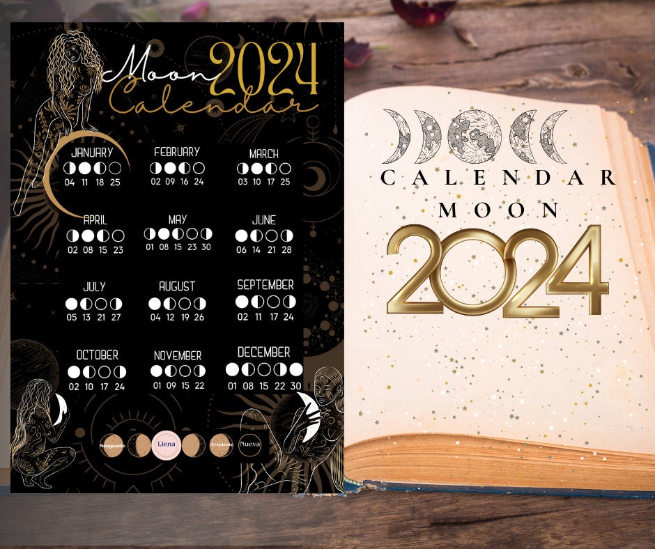 MOON CALENDAR 2024 PHASES moon 2024 witch calendarcalendario