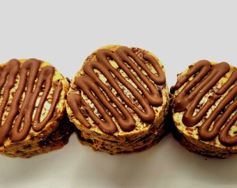 Gourmet Toffee & Milk Chocolate Drizzled Buttery Biscuits