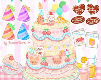 Lindos activos de cumpleaños de Vtuber