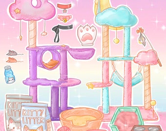 Cute Cat PNGtuber Vtuber Assets