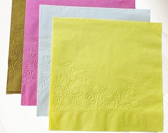 Servilletas de papel con margaritas en relieve: decoración para fiestas, bodas y baby shower