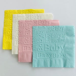 Baby Shower Cocktail Napkins/Emboss Napkins/Party/Paper Napkins/Party Decoration/Shower Party/Baby Shower/Cocktail Napkin/Bar Cart/Baby