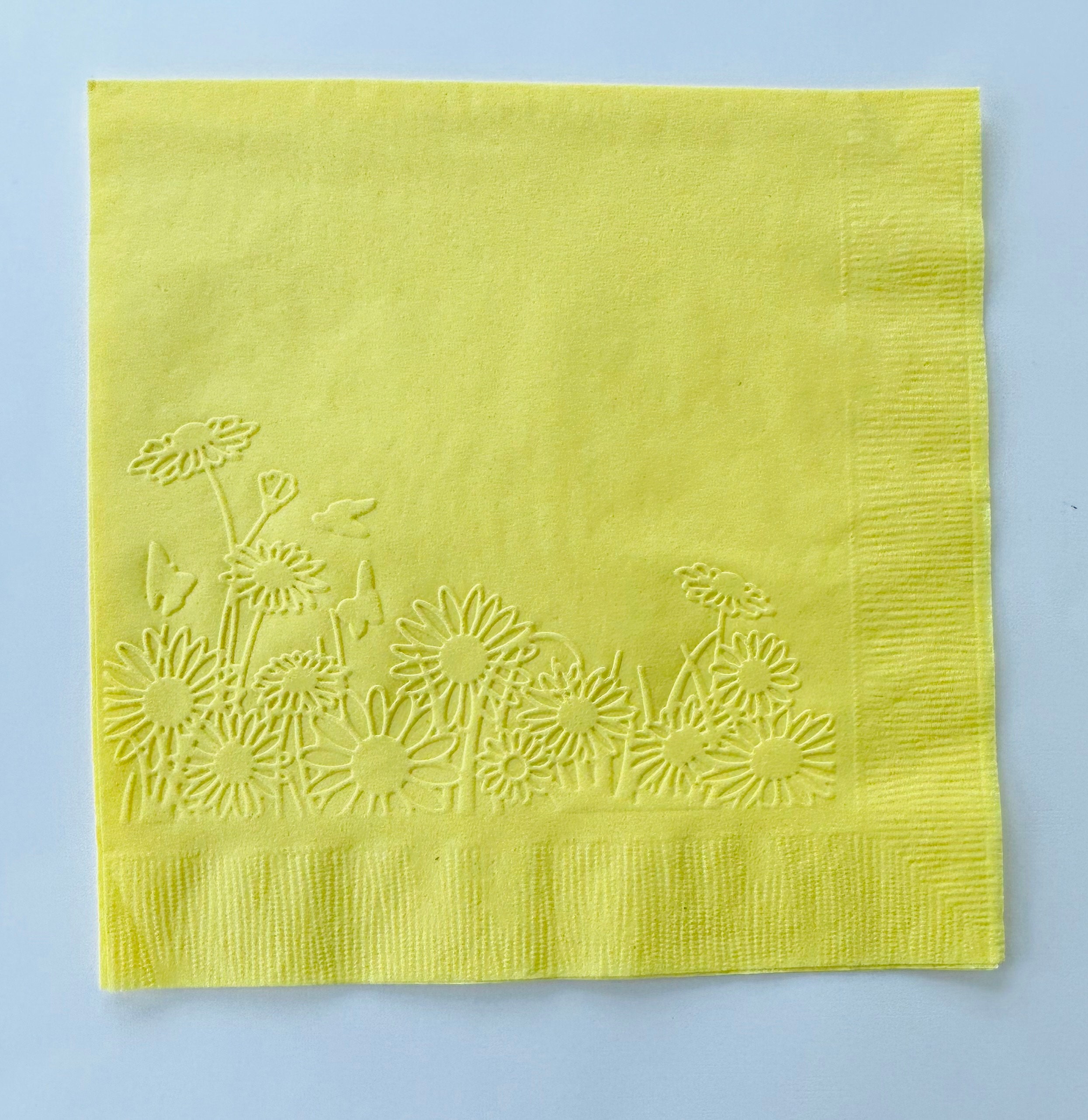 Daisy Napkins/emboss Napkins/party/paper Napkins/party Etsy