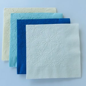 Snowflake Cocktail Napkins/Holiday Cocktail Napkins/Holiday Napkins/Christmas Napkins/Winter Napkins/Party Paper Napkins/Snowflake