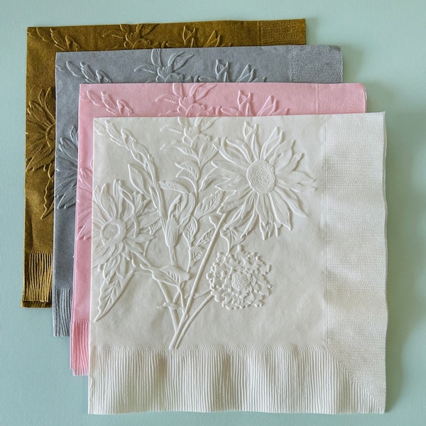 Flower Napkins/Emboss Napkins/Party/Paper Napkins/Party Decoration/Anniversary Party/Wedding Napkins/Dinner Napkins/Shower Napkins/