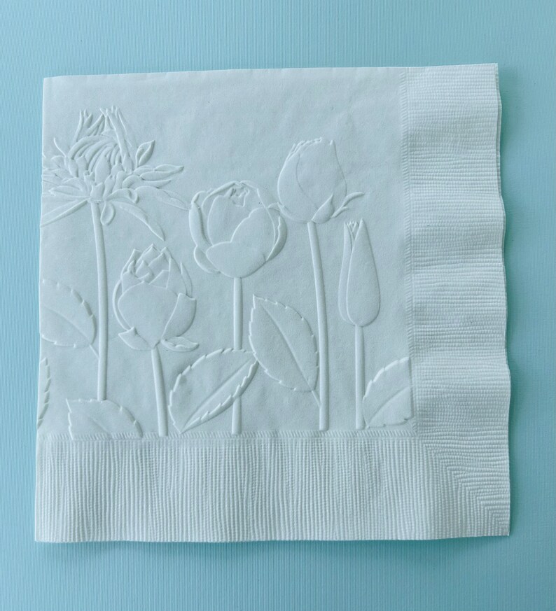 Flower Napkins/emboss Napkins/party/paper Napkins/party Etsy