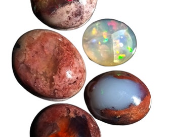 Lot of 5 Fire Opals with Quarry #05