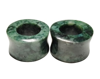Jade expanders from Guatemala in a pair (with center piercing)