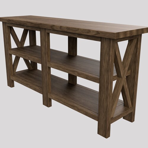 Wood Console Table Plans Etsy