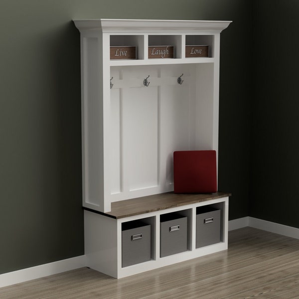 Hall Tree Storage Bench Plans