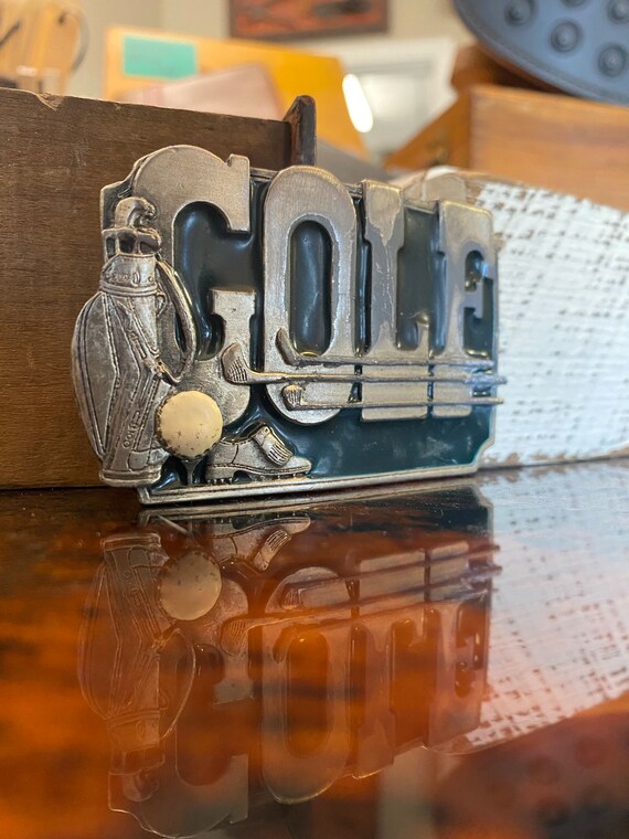 Vintage golf belt buckle Gem